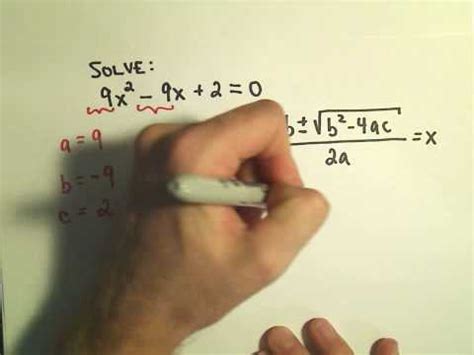Solving Quadratics by the Quadratic Formula | Mr. Gino's Math Website