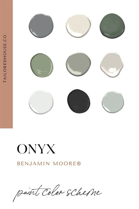 Onyx Black Paint Color Scheme - Benjamin Moore® in 2022 | Paint color schemes, Black paint color ...