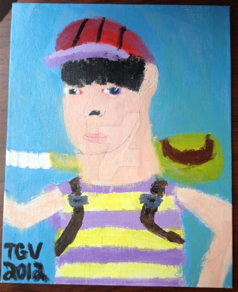 Realistic Ness Earthbound Acrylic Painting by itzTheresa on DeviantArt