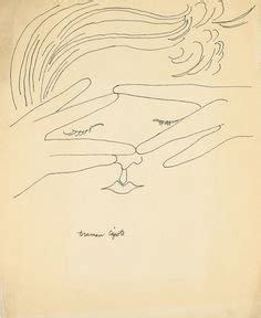 Andy Warhol, Truman Capote, ca. 1954, Tinte auf Werkdruckpapier, 42,6 x 34,9 cm, Staatliche ...