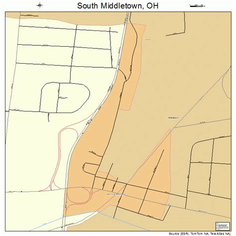 South Middletown Ohio Street Map 3973510