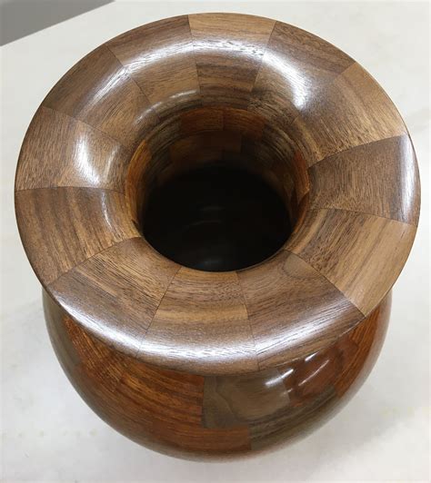 Segmented Wooden Vase, Woodturned Vase, Brazilian Cherry & Walnut Wood, Unique Decor ...