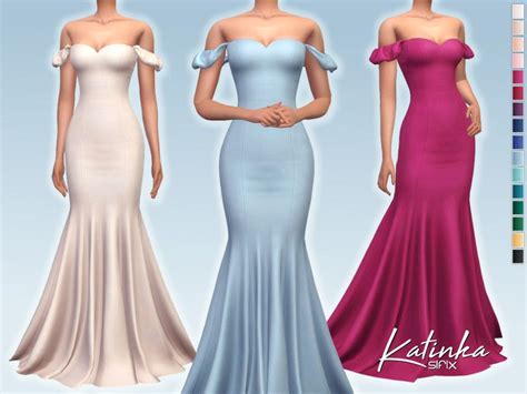 Katinka Dress by Sifix | Sims 4 wedding dress, Sims 4 teen, Sims 4