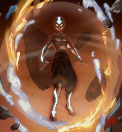 ArtStation - Aang in the Avatar state