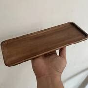 1pc Acacia Wood Tea Tray Rectangular Household Wooden Tray Dessert Snack Plate Breakfast Serving ...