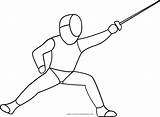 Fencing Coloring Page  Free fencing For Kids Ultra sketch template