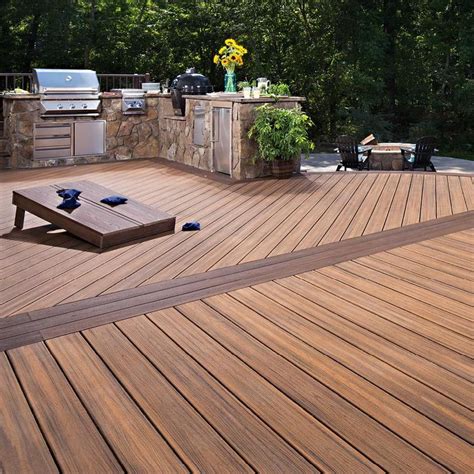 Trex Transcend 16-ft Havana Gold Grooved Composite Deck Board at Lowes.com | Deck flooring, Trex ...