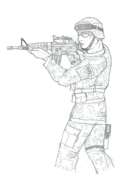 US Army Soldier Sketch. by Daimoth on DeviantArt