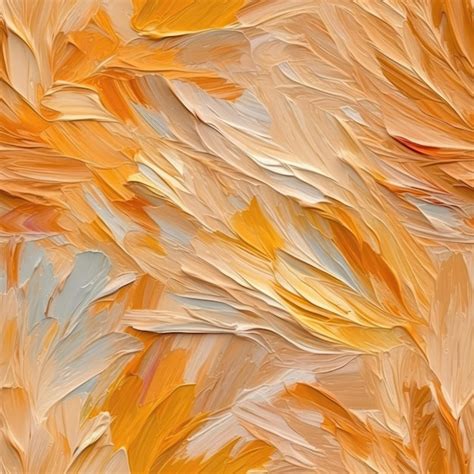 Premium AI Image | Pale Orange Color Oil Paint Strokes On Canvas Seamless Background Generative AI