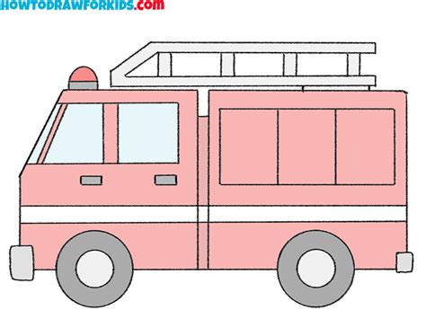 Fire Truck Drawings For Kids