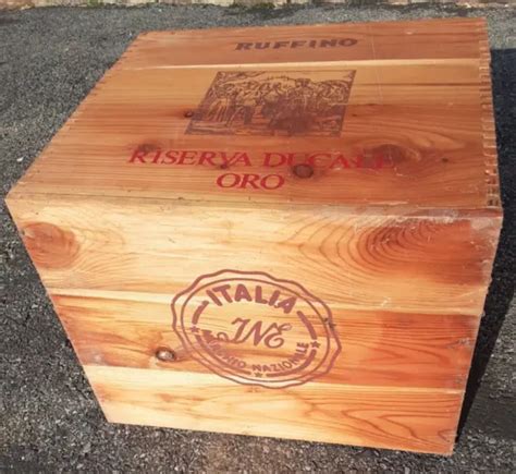 VINTAGE RISERVA DUCALE Oro 1988 Wood Carry Crate with divider & Lid $49.99 - PicClick