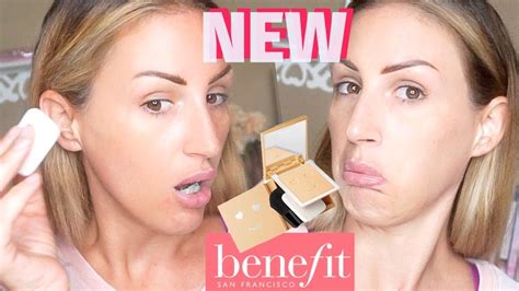 NEW BENEFIT HELLO HAPPY VELVET POWDER FOUNDATION REVIEW - YouTube