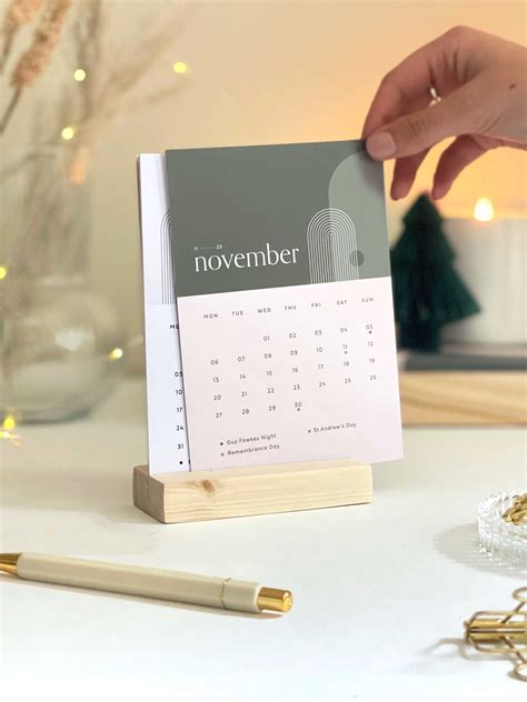 Refresh your desk for the new year with this A6 2023 Desk Calendar. Featuring double sided month ...