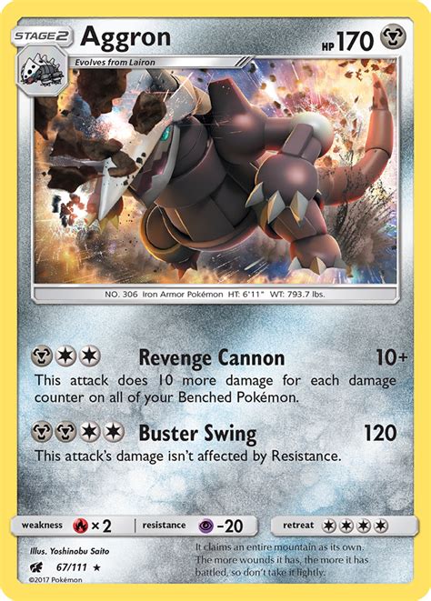 Aggron 67 (Crimson Invasion 2017) Pokemon Card