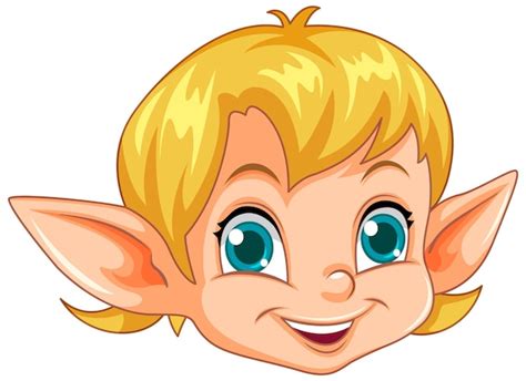 Free Vector | Cute elf head cartoon character