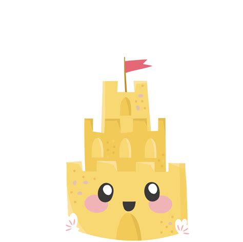 Sand Castle Summer Sticker by laughlau for iOS & Android | GIPHY