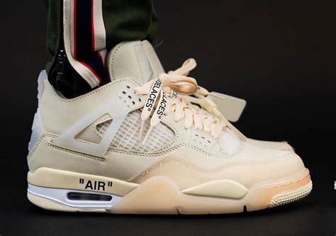 On-Foot: Off-White x Air Jordan 4 ‘Sail’ - Releases