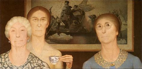 Daughters of Revolution Grant Wood 1932 Wood painted Daughters of ...