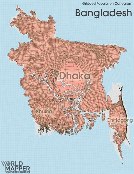 Bangladesh Population Density Map