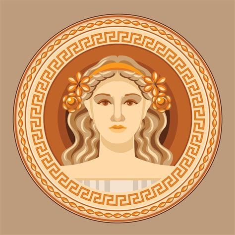 Premium Vector | Aphrodite ancient greek logo vector