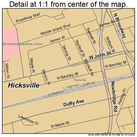 Hicksville New York Street Map 3634374