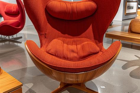 Premium Photo | Closeup of an armless chair with a concave back