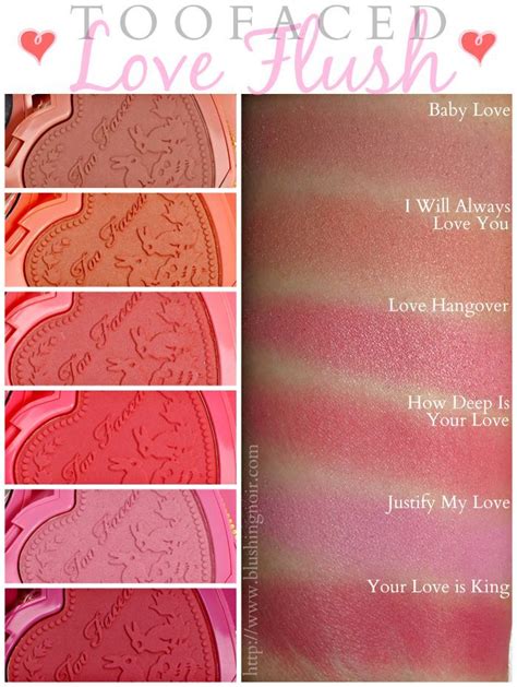 Too Faced Love Flush Long-Lasting Blush | Too faced love flush, Blush makeup, Makeup swatches