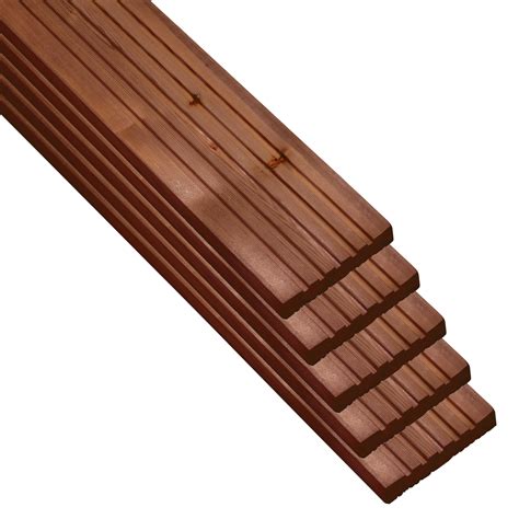 Madeira Value Brown Deck board (T)24mm (W)120mm (L)2400mm, Pack of 5 ...