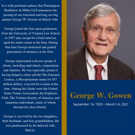 George Washington Gowen ~ In Memoriam (September 14, 1929 - March 14, 2021) - Dunnington ...