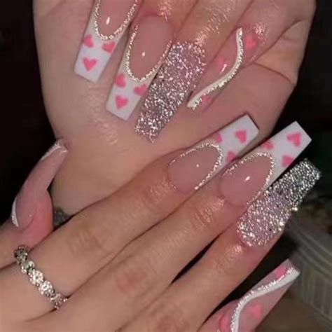 Pink Tips Nails