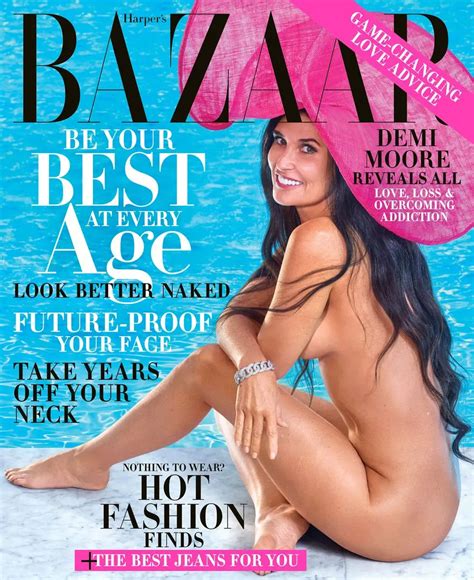 Demi Moore goes nude on Harper's Bazaar cover, reveals miscarriage ...