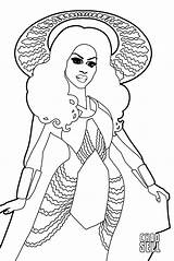 Drag Queen Coloring Pages sketch template