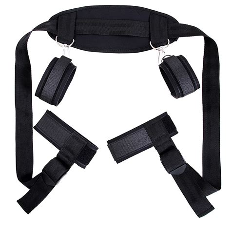 BDSM Wrist Thigh Leg Restraint System Hand & Ankle Cuff Bed Restraints ...