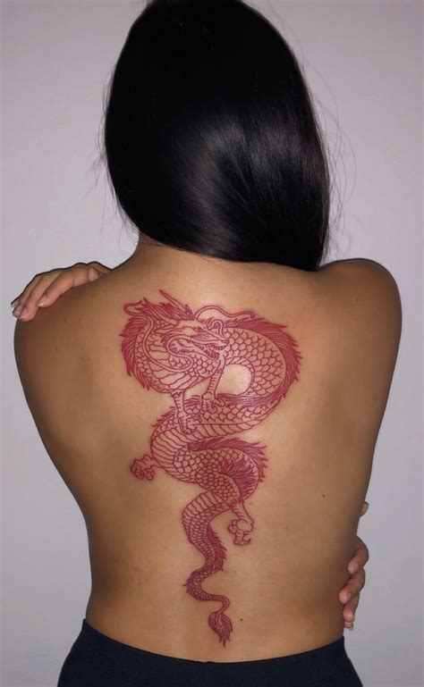 Dragon Back Tattoo Female