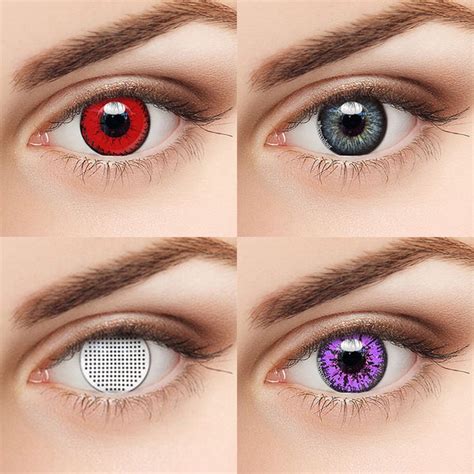 Mysterious Colored Eye Plano Contact Lenses Set For Cosplay(Violet Eye ...