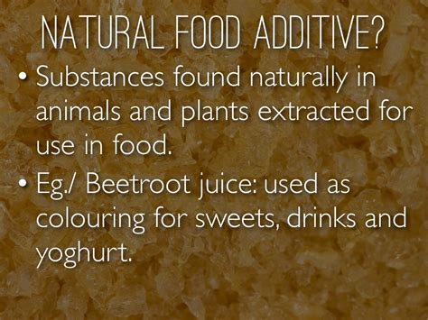 ChemPresentation-Natural Food Additives by Wil Sern Ong