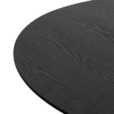 Elino 1.2m Round Wooden Dining Table - Black | Interior Secrets | Wooden dining tables, Round ...