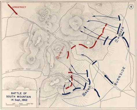 Map of Battle Postions at South Mountain | Battle of antietam, Civil war, Battle