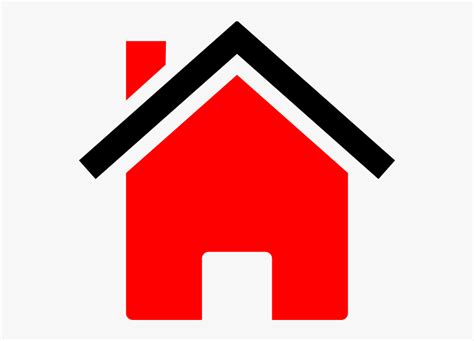 House Black Red Clip Art At Clker - Red Black House Logo , Free Transparent Clipart - ClipartKey