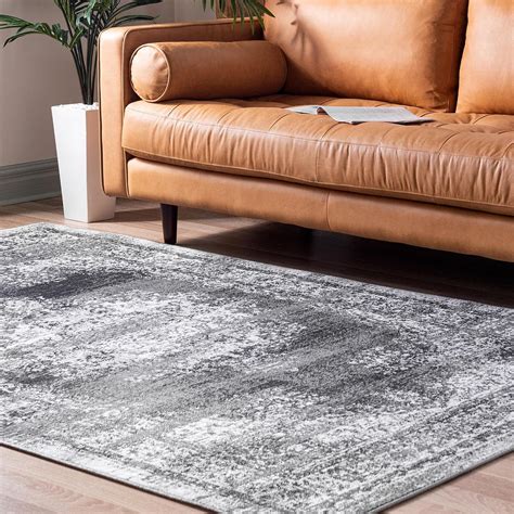 Rugs.Com Lucerne Collection Area Rug ‚Äì 8' x 10' Gray Low-Pile Rug ...