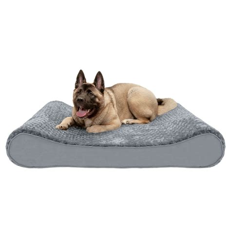 FurHaven Pet Dog Bed | Memory Foam Ultra Plush Luxe Lounger Pet Bed for Dogs & Cats, Gray, Jumbo ...