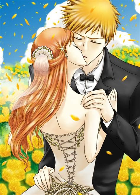 ichigo & orihime's kiss | Ichigo and orihime, Bleach orihime, Ichigo x orihime