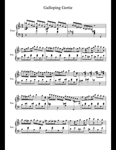 Galloping Gertie sheet music for Piano download free in PDF or MIDI