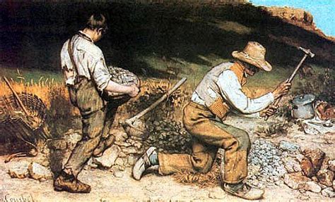 The Stone Breakers by Courbet | Sơn dầu, Sơn