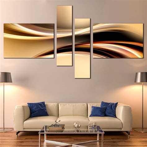 Abstract Patterns Canvas Print, Black Abstract Digital Illustration 4 Piece Canvas Wall Art ...