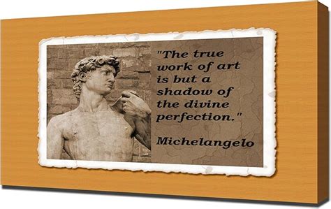 Amazon.com: Michelangelo Quotes 5 - Canvas Art Print: Posters & Prints