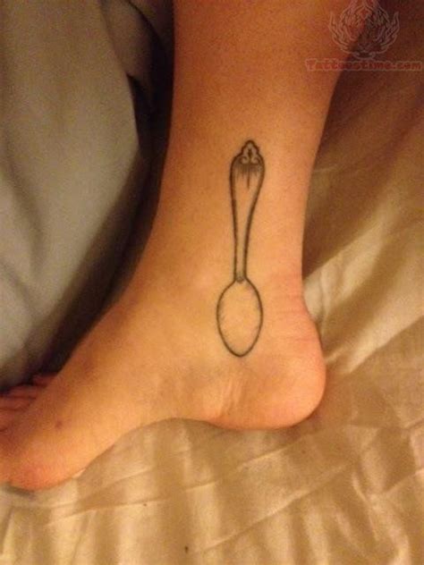 Spoon Tattoo On Right Ankle | Tattoos, Tattoos with meaning, Spoon ...