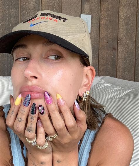 Hailey Bieber Tries Out Y2K Crocodile Nail Art for Summer