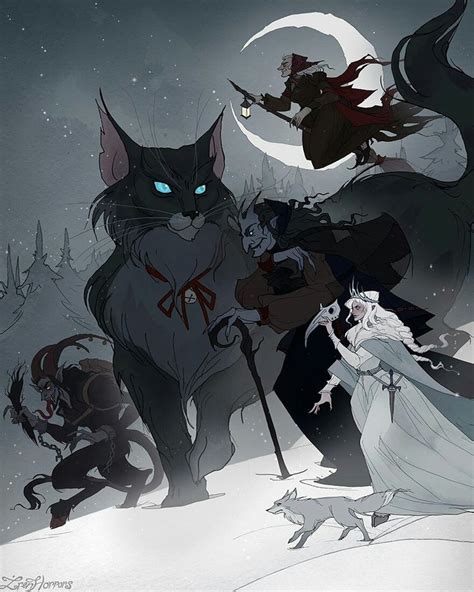 Yule Monsters (Krampus, Gryla, Yule Cat, La Befana, Frau Perchta ...