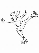Figure Skater coloring Pages sketch template